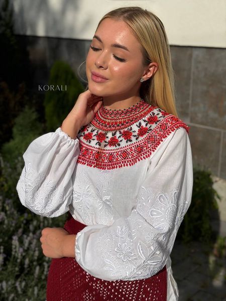 Necklace "Rose flower" red color 2386 photo