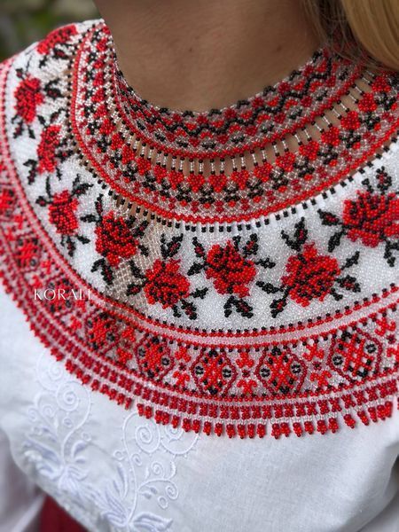 Necklace "Rose flower" red color 2386 photo