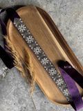 Ribbon necklace "Starfall" of dark purple color 213-1 photo