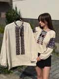 Set of embroidered shirts "Melody of Love" for men and women 2496 photo