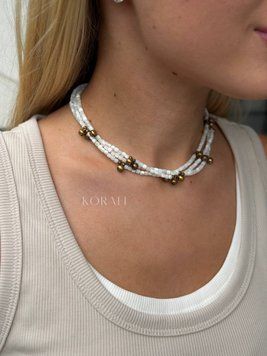 Choker "ray of tenderness" three-row 2438 photo