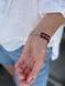 "Embroidered" bracelet is silver with red and black splashes 443 photo 2