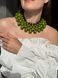 Wooden woven green necklace 332 photo 4