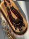 Necklace made of natural garnet stones (three-row) 68-4 photo 3