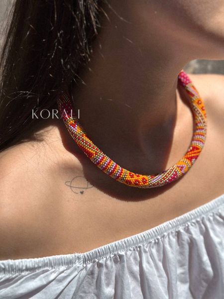 Necklace-harness "Barva" orange 1050 photo