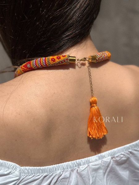 Necklace-harness "Barva" orange 1050 photo