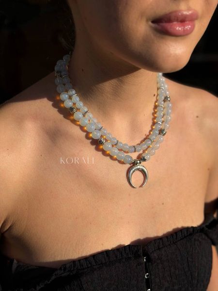Necklace "Lunnitsa" made of natural stones 2260-4 photo