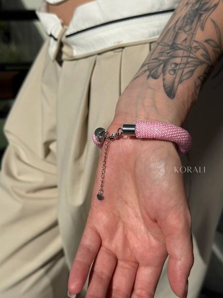 Set "Marevo" harness and bracelet pink 873 photo