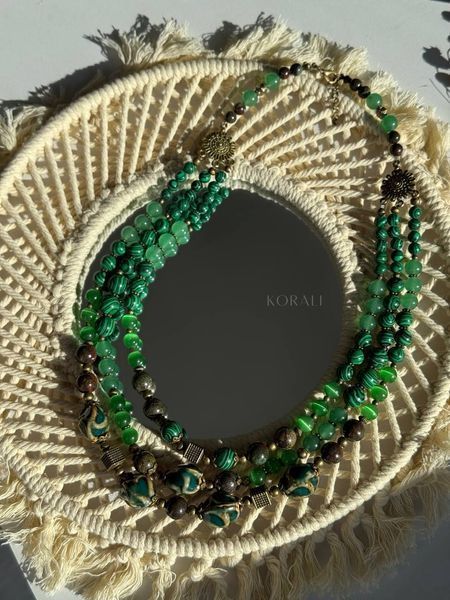 Necklace "Forest Mavka" made of natural stones 681 photo