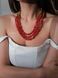 "Red Poppy" natural stone necklace 2544 photo 3