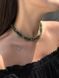 Black and green snake necklace 1051 photo 2