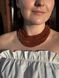 Set of necklace "Constellation" brown (short) and earrings 513 photo 3