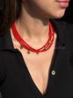 Necklace "Flowering Soul" red 2397 photo