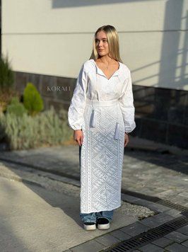 Spare apron "Ornament" white 1132-3 photo