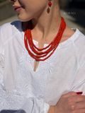 Намисто "Гуцулка Ксеня" з натурального каміння(5 рядів) 2233 фото