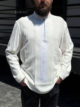 Men's embroidered shirt "Light of the first dawn" 796 photo