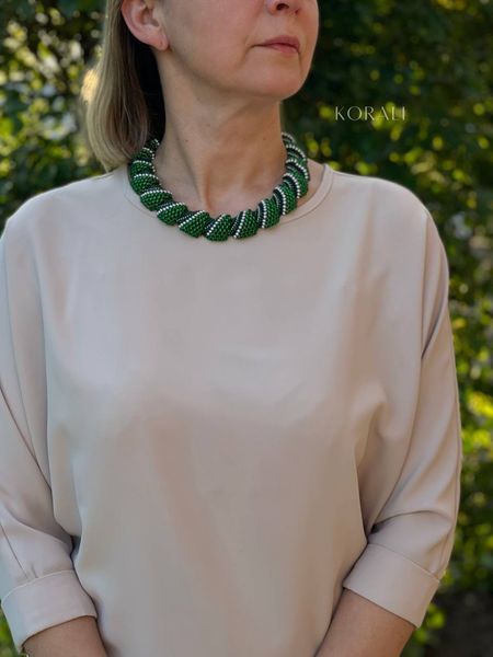 Necklace "Shine" green 759 photo