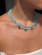 Necklace "Flowering Soul" blue 2399 photo