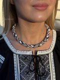 Necklace "Silk" in gray tones 1167 photo