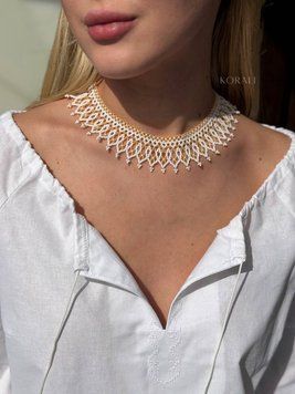 Silyanka "Tsvit ternu" white with milky patterns 2357 photo