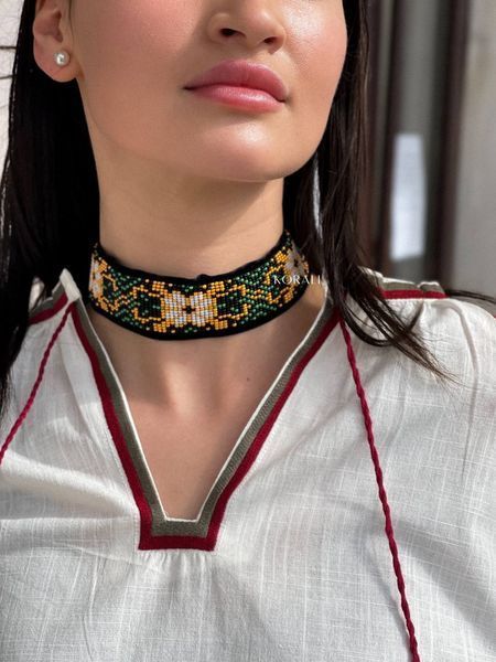 Ribbon necklace "Primrose" 277-1 photo