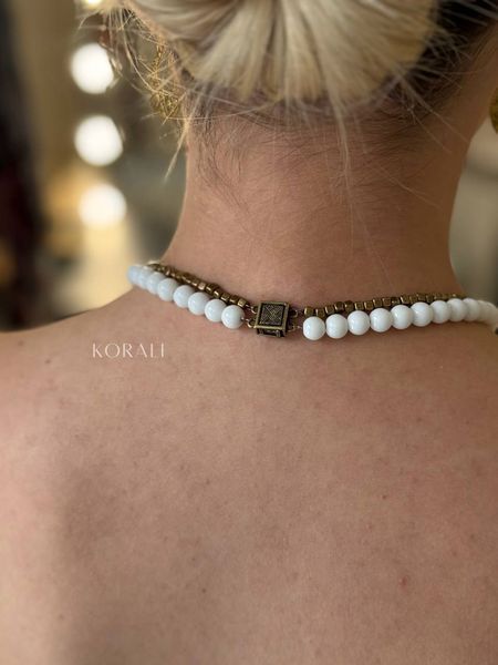 Necklace-choker made of natural stones "Nightingale's Song" 2152 photo