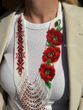 Circular necklace "Poppy pattern" 914 photo