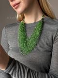 Necklace "Air" bright green 762 photo