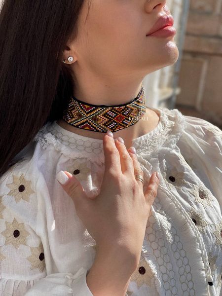 Ribbon necklace "Sunny Carpathians" 275 photo