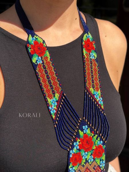 Necklace "Ruzha" blue 2503 photo