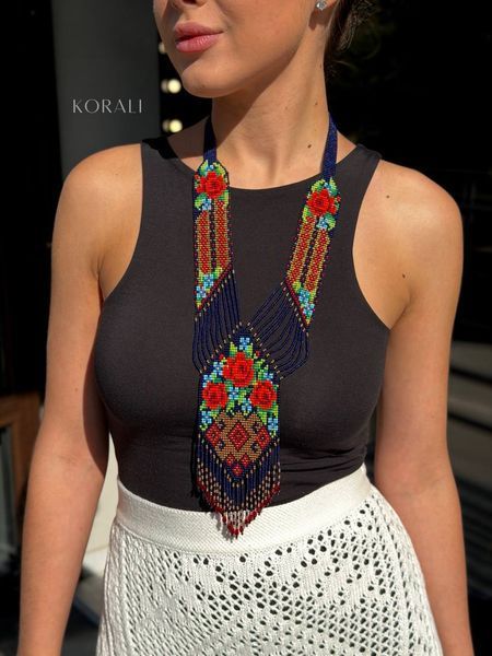 Necklace "Ruzha" blue 2503 photo