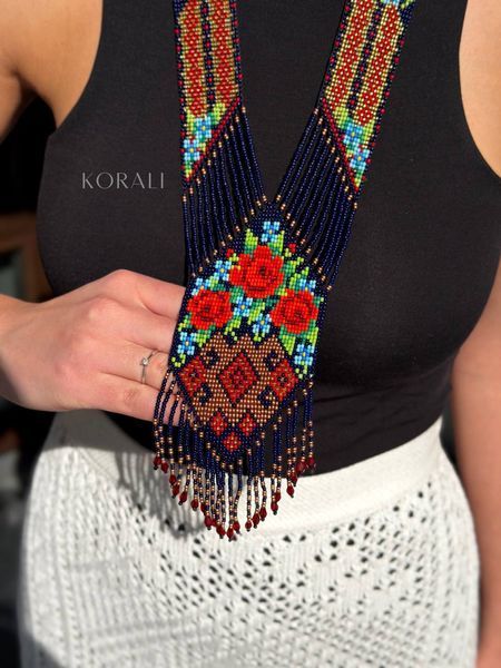 Necklace "Ruzha" blue 2503 photo