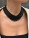Necklace "Sunset" made of black Japanese beads 2445 photo 1