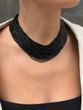 Necklace "Sunset" made of black Japanese beads 2445 photo