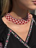 Silyanka "Poppy Blossom" white with red pattern 2359 photo
