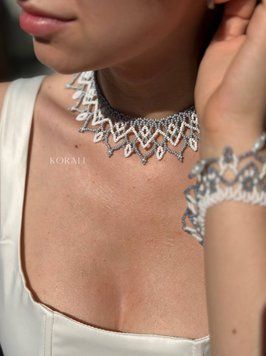 Silyanka "Tenderness" white and gray (M) 97-1 photo