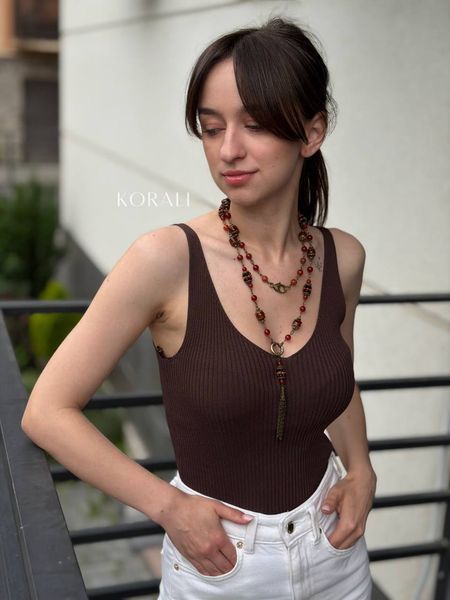 "Honey Glow" necklace made of natural stones 2304 photo