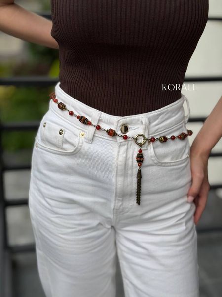 "Honey Glow" necklace made of natural stones 2304 photo