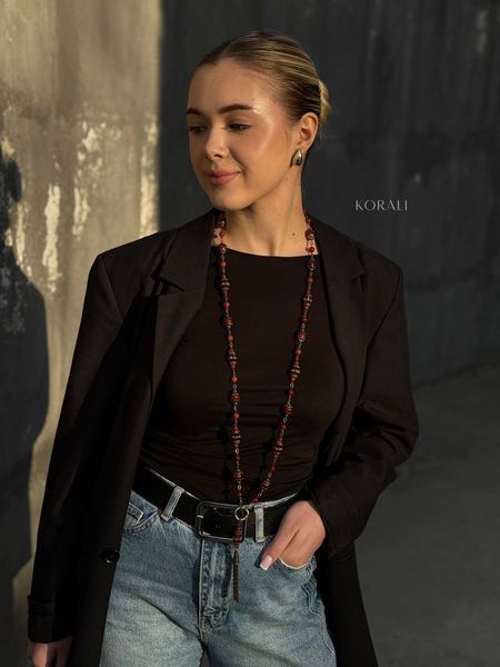 "Honey Glow" necklace made of natural stones 2304 photo