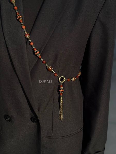 "Honey Glow" necklace made of natural stones 2304 photo