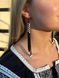 "Kvitano" earrings with black beads 1170 photo 1