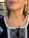 "Kvitano" earrings with black beads 1170 photo 2