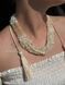 Set of ethnic necklace and bracelet "Pearl glow" 845 photo 5