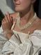 Set of ethnic necklace and bracelet "Pearl glow" 845 photo 4