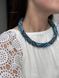 "Svarga" blue and gray harness necklace 337 photo 1