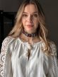 Ribbon necklace "Motives of Podillia" 407 photo