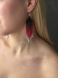 Burgundy and black earrings