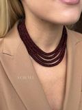 Braided Lariat Harness Burgundy 1192 photo