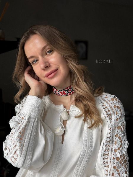 Ribbon necklace "Marichka" 435 photo