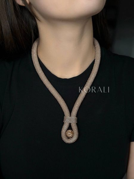 Harness necklace "Marevo" with a pebble 2 photo